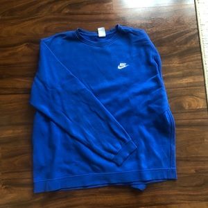 Nike mens basic blue pullover sweatshirt